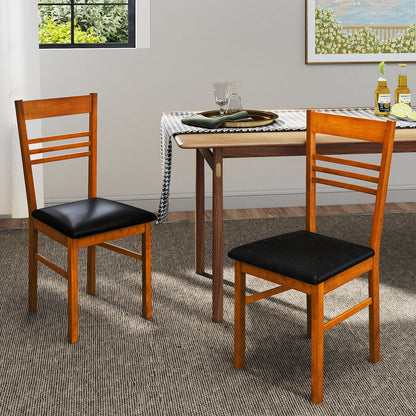 Ensemble de 4 chaises de salle à manger en bois, noyer