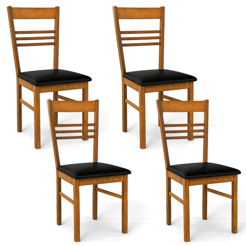 Wood Dining Chairs Set Of 4, Walnut