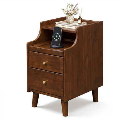 Wood Nightstand With Drawers, Brown Nightstands at Gallery Canada