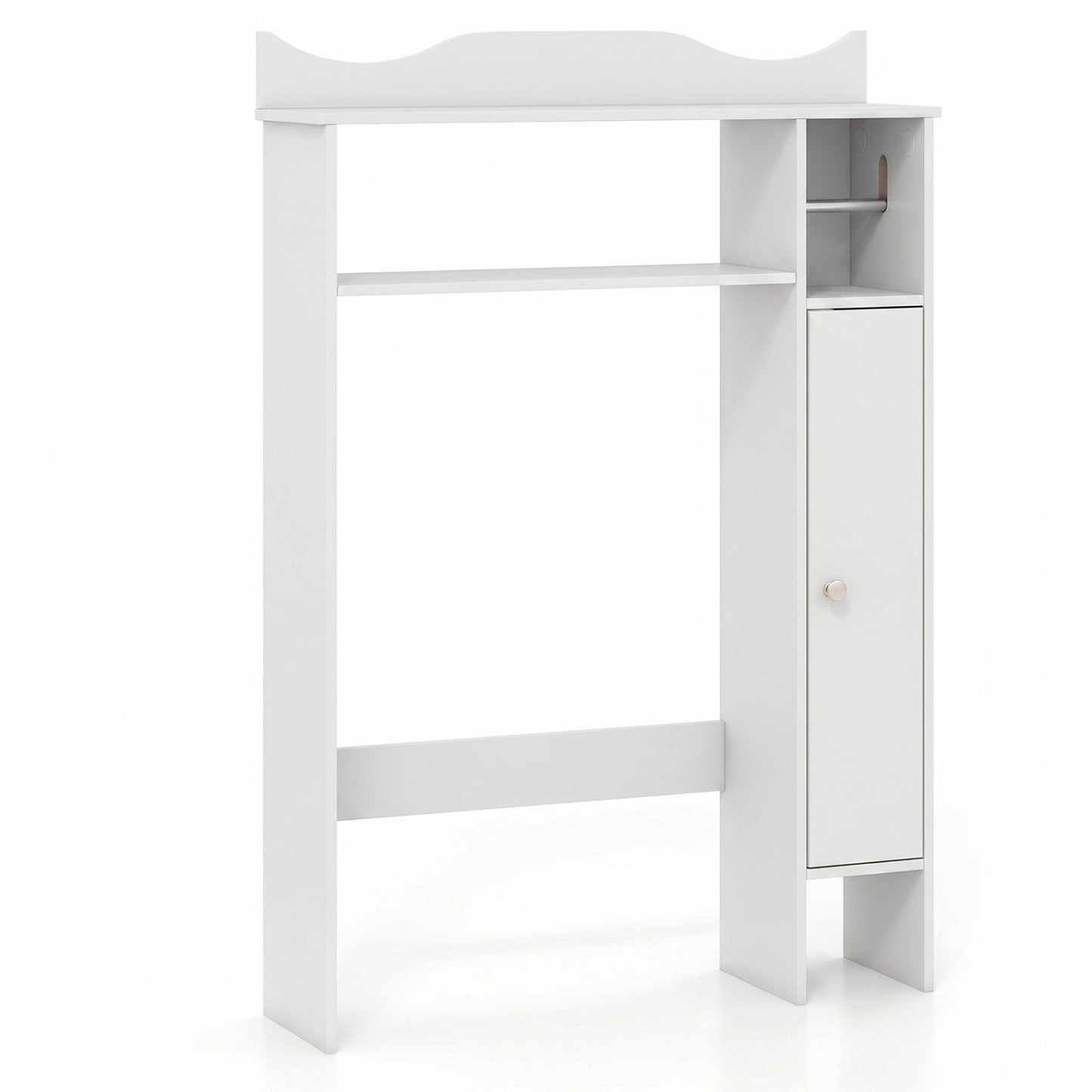Wood Over Toilet Space Saver, Paper Holder And Shelf, White Bathroom Etagere at Gallery Canada