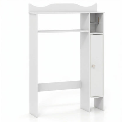 Wood Over Toilet Space Saver, Paper Holder And Shelf, White Bathroom Etagere at Gallery Canada