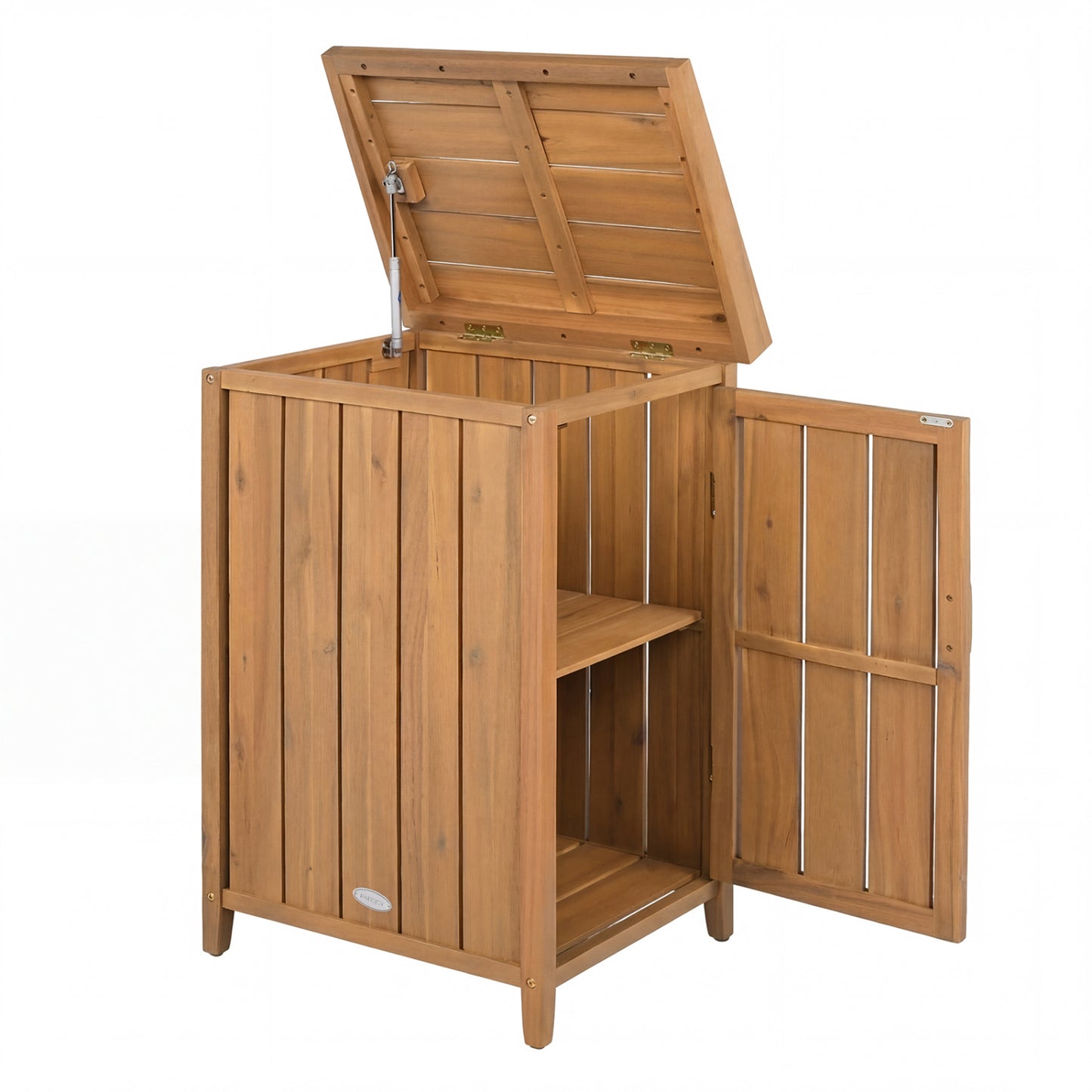 Wood Package Delivery Box, Openable Lid, Removable Shelf, Natural Sheds & Outdoor Storage at Gallery Canada