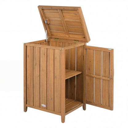 Wood Package Delivery Box, Openable Lid, Removable Shelf, Natural Sheds & Outdoor Storage at Gallery Canada