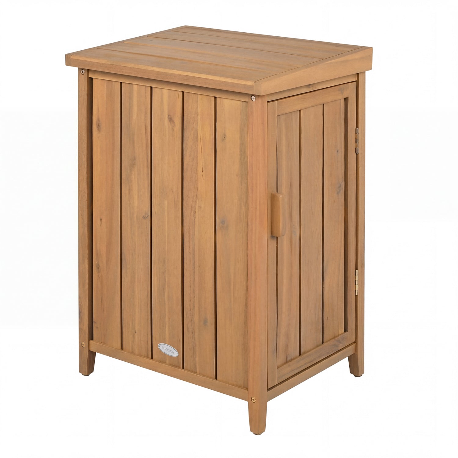 Wood Package Delivery Box, Openable Lid, Removable Shelf, Natural Sheds & Outdoor Storage Natural at Gallery Canada