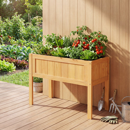 Wood Raised Garden Bed, Elevated Planter Box, Orange Raised Garden Beds at Gallery Canada