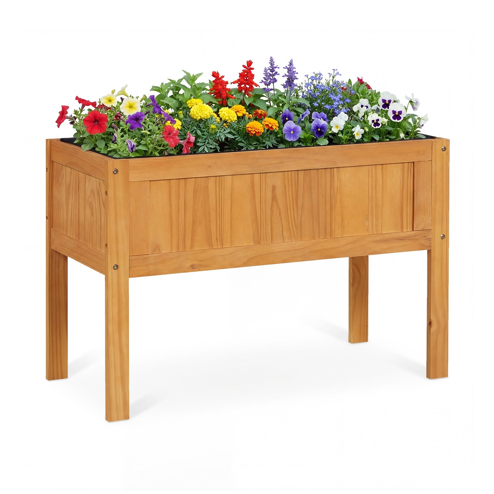 Wood Raised Garden Bed, Elevated Planter Box, Orange Raised Garden Beds at Gallery Canada