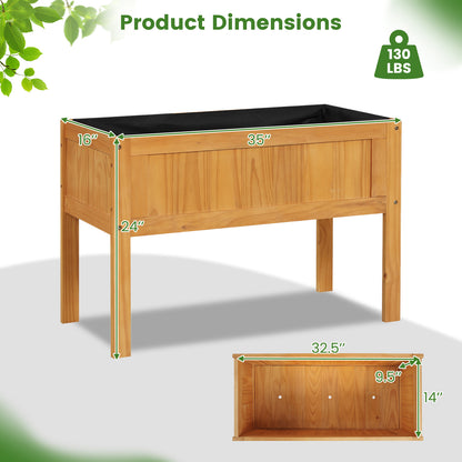 Wood Raised Garden Bed, Elevated Planter Box, Orange Raised Garden Beds at Gallery Canada