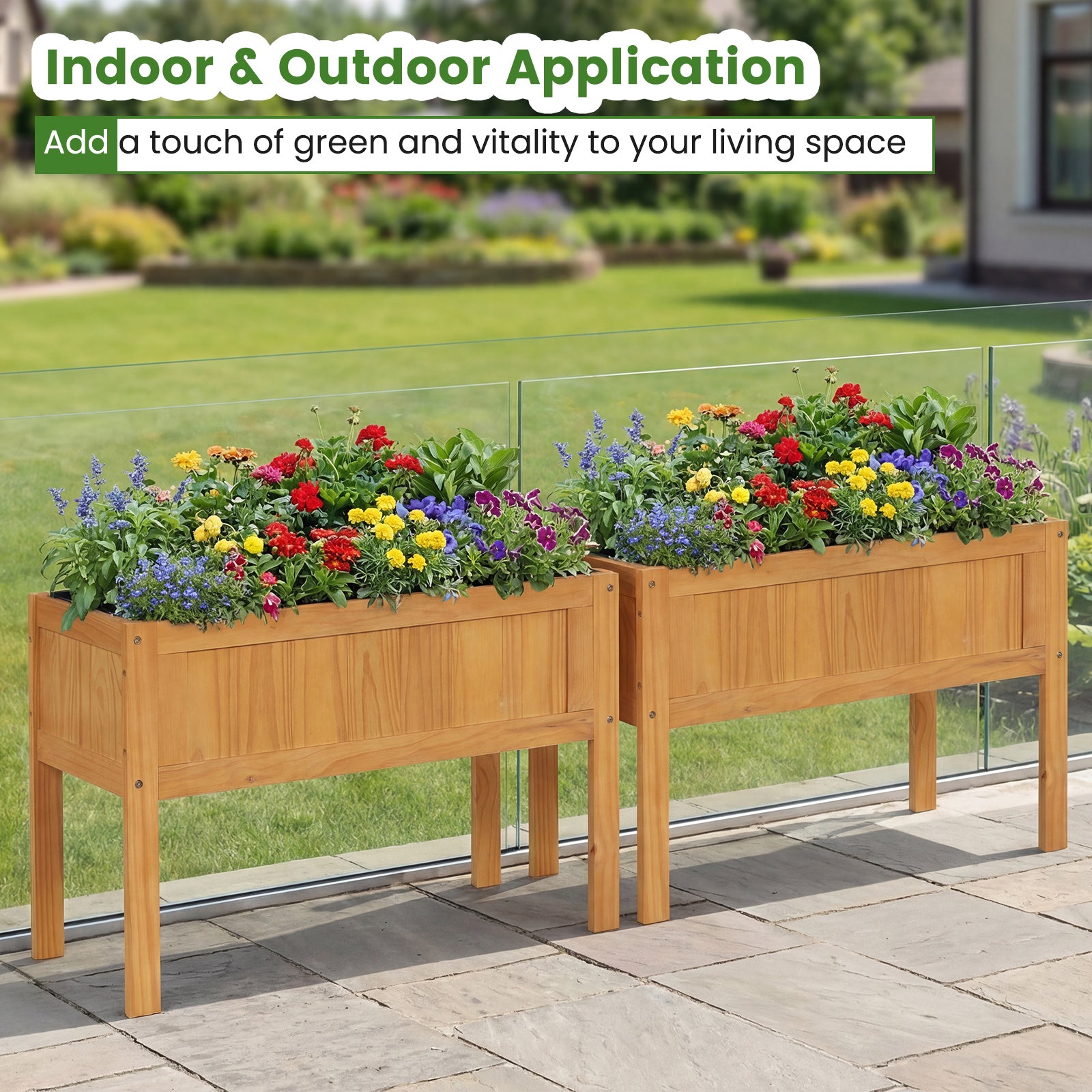 Wood Raised Garden Bed, Elevated Planter Box, Orange Raised Garden Beds at Gallery Canada