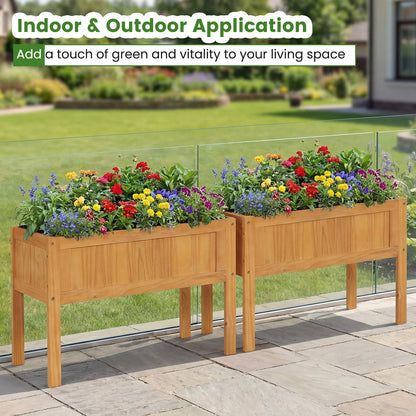 Wood Raised Garden Bed, Elevated Planter Box, Orange Raised Garden Beds at Gallery Canada