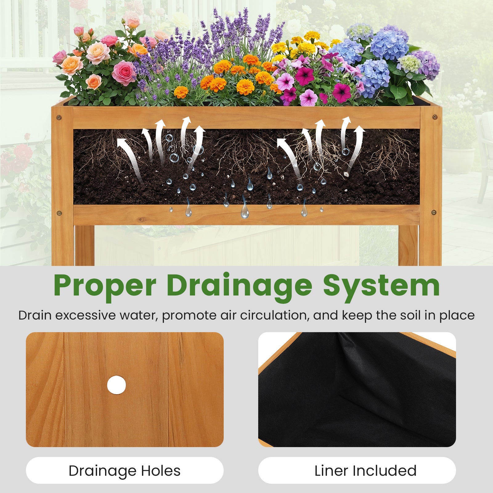 Wood Raised Garden Bed, Elevated Planter Box, Orange Raised Garden Beds at Gallery Canada