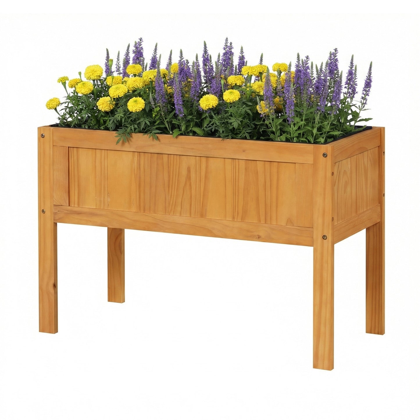 Wood Raised Garden Bed, Elevated Planter Box, Orange Raised Garden Beds at Gallery Canada