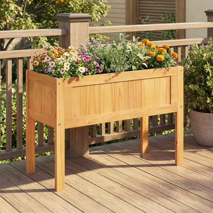 Wood Raised Garden Bed, Elevated Planter Box, Orange Raised Garden Beds at Gallery Canada