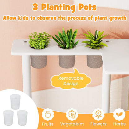 Wooden 2 Piece Kids Kitchen Playset with Fridge and Running Water, Gray Play Kitchen Sets at Gallery Canada