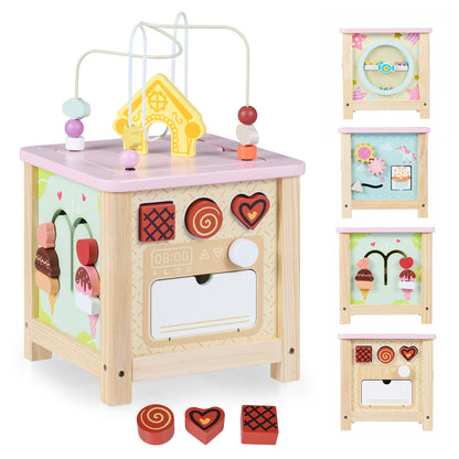 Wooden Activity Cube with Montessori Sensory Toys for 18+ Months Toddlers Learning Toys at Gallery Canada