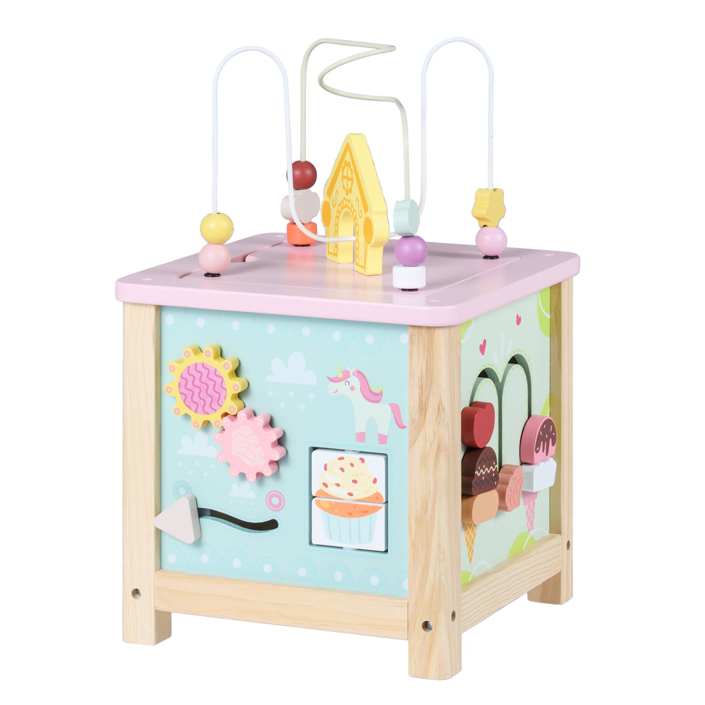 Wooden Activity Cube with Montessori Sensory Toys for 18+ Months Toddlers Learning Toys at Gallery Canada