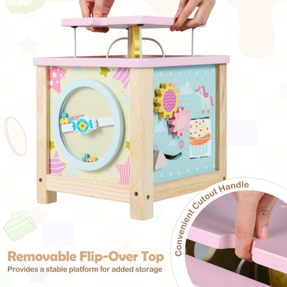 Wooden Activity Cube with Montessori Sensory Toys for 18+ Months Toddlers Learning Toys at Gallery Canada