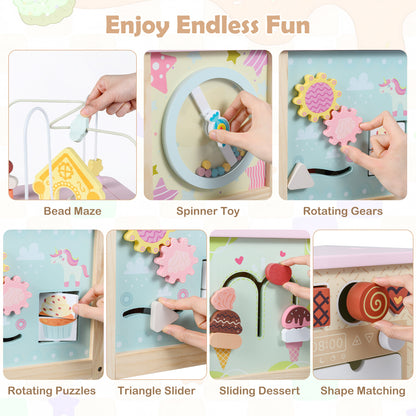 Wooden Activity Cube with Montessori Sensory Toys for 18+ Months Toddlers Learning Toys at Gallery Canada