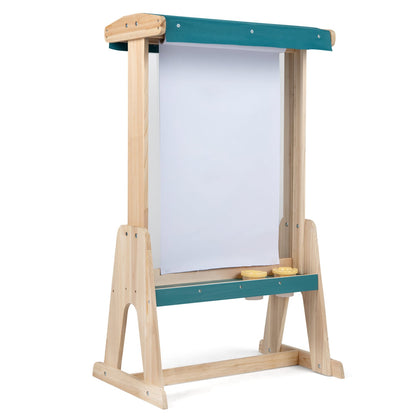 Wooden Art Easel for Kids with Transparent Board and Paper Roll, Natural Art Easels Natural at Gallery Canada