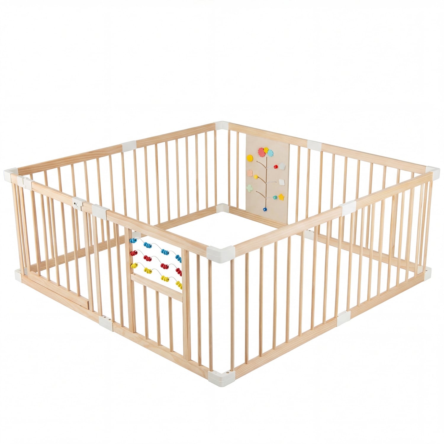 Wooden Baby Playpen, Adjustable Large Play Yard, Natural Baby Playpen & Playards at Gallery Canada