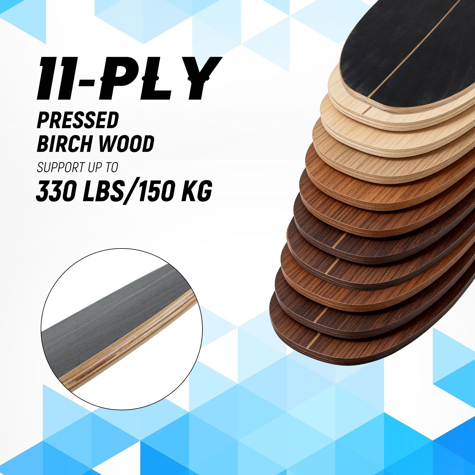 Wooden Balancing Board with Cork Roller and Storage Rack to Exercise-HS, Black Sport Equipments at Gallery Canada