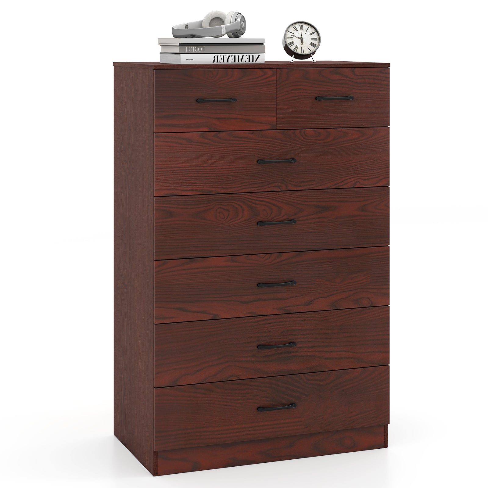 Wooden Chest Of Drawers, Anti-Toppling Device, Metal Handles, Espresso Cabinets & Chests at Gallery Canada