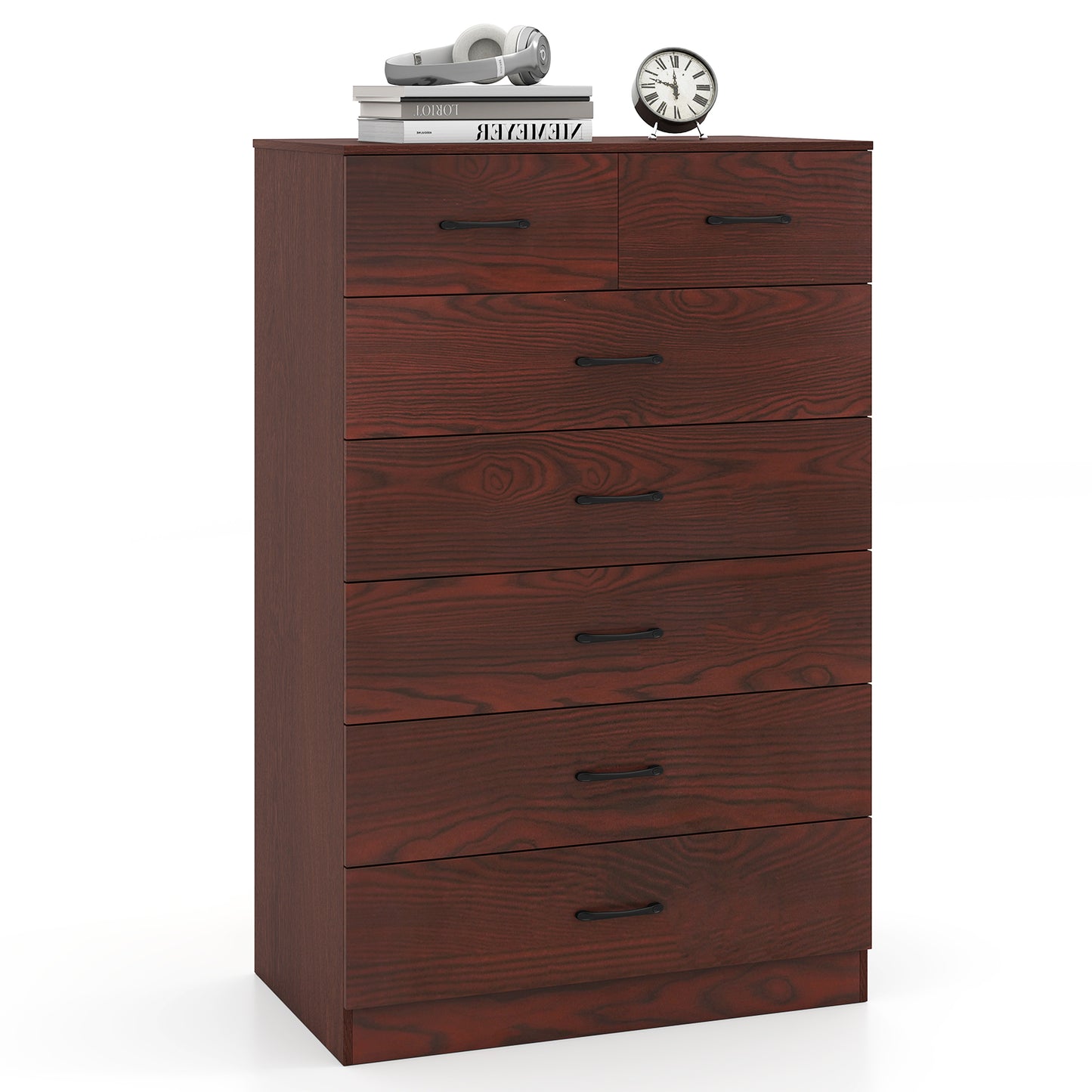 Wooden Chest Of Drawers, Anti-Toppling Device, Metal Handles, Espresso Cabinets & Chests at Gallery Canada