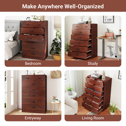 Wooden Chest Of Drawers, Anti-Toppling Device, Metal Handles, Espresso Cabinets & Chests at Gallery Canada