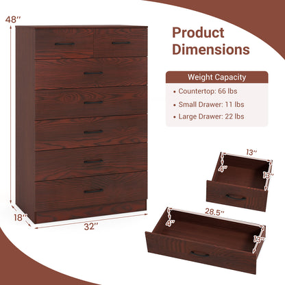 Wooden Chest Of Drawers, Anti-Toppling Device, Metal Handles, Espresso Cabinets & Chests at Gallery Canada