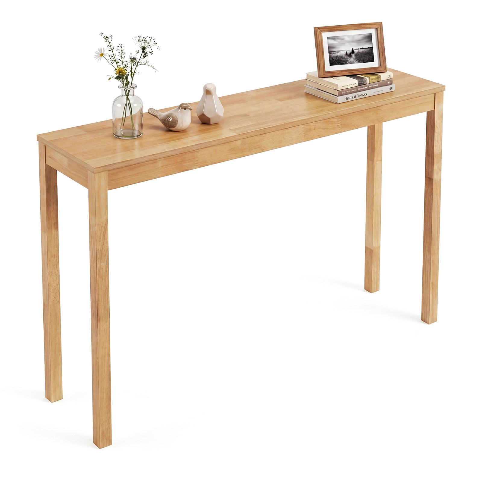 Modern Farmhouse Console Table, Thickened Top, Natural Console Tables at Gallery Canada
