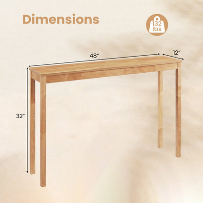 Modern Farmhouse Console Table, Thickened Top, Natural Console Tables at Gallery Canada