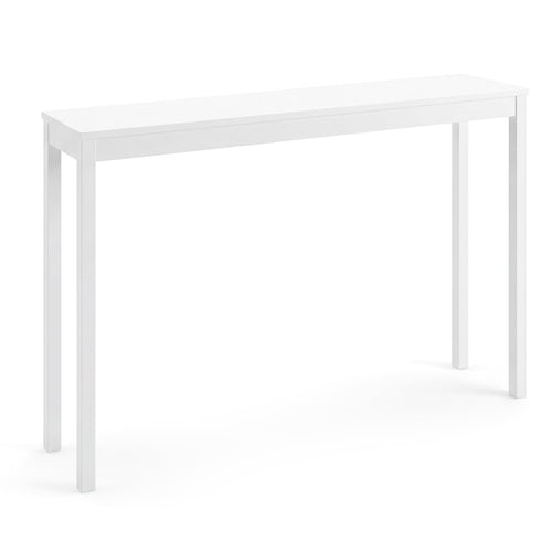Modern Farmhouse Wooden Console Table, Thickened Top, White