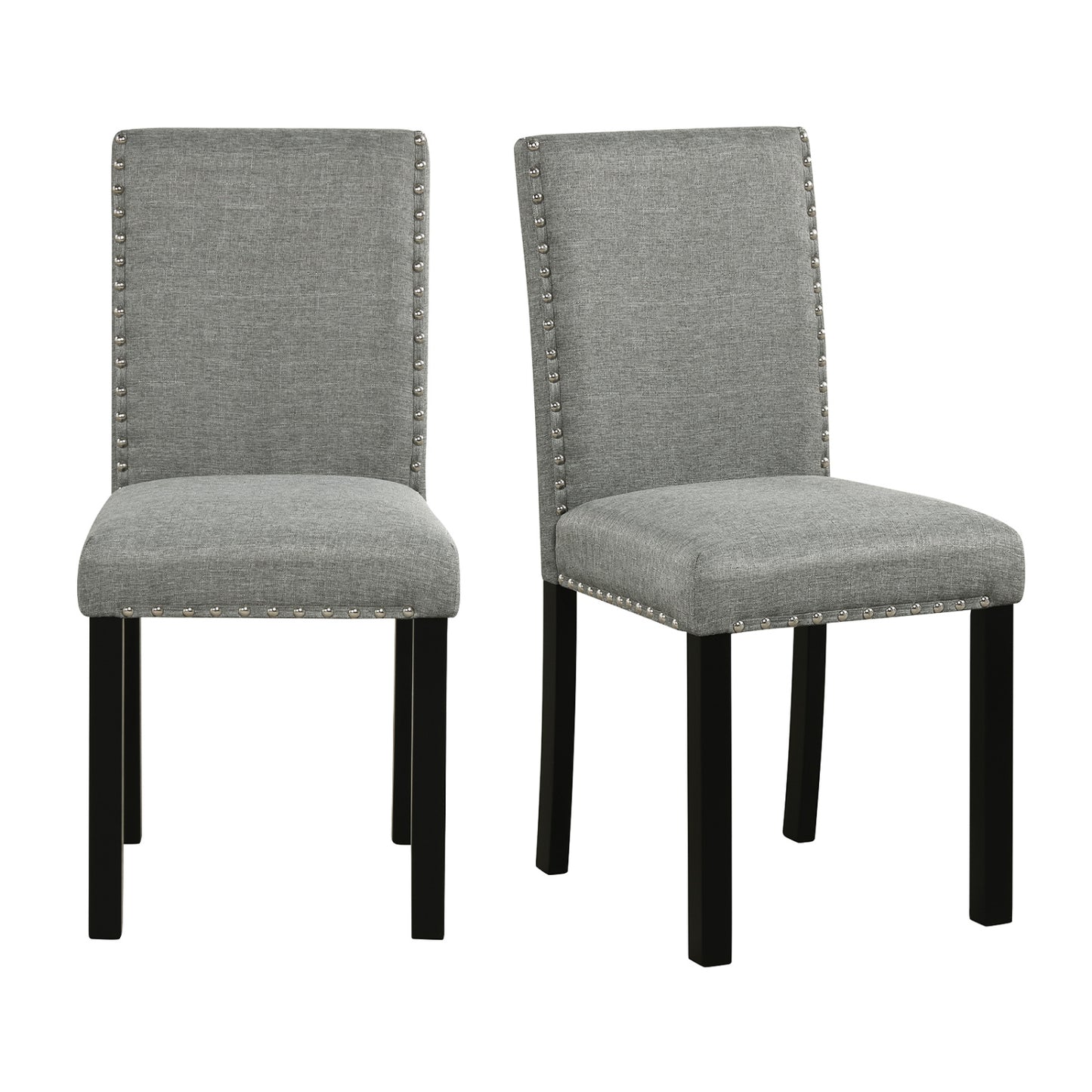 Wooden Dining Chairs Set of 2 with Bent Wood Legs, Gray Dining Chairs Gray at Gallery Canada