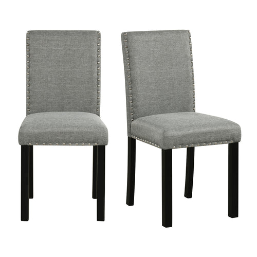 Wooden Dining Chairs Set of 2 with Bent Wood Legs, Gray