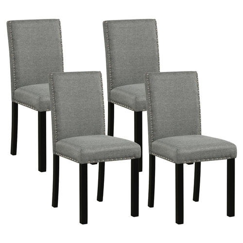 Wooden Dining Chairs Set of 4 with Bent Wood Legs, Gray