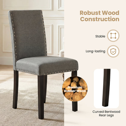 Wooden Dining Chairs Set of 4 with Bent Wood Legs, Gray Dining Chairs at Gallery Canada
