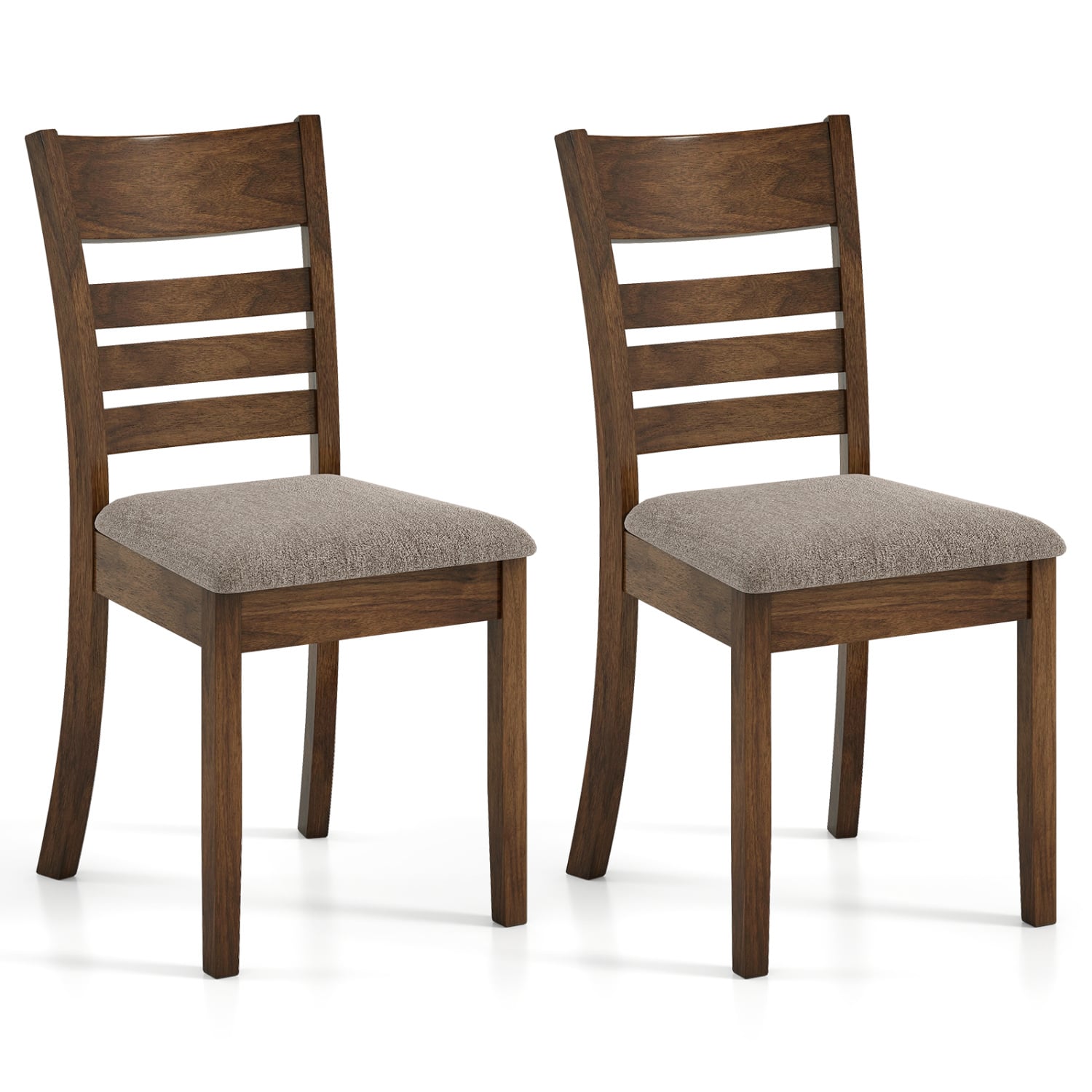 Wooden Dining Chairs Set Of 2, Upholstered Kitchen Chairs, Brown Dining Chairs at Gallery Canada