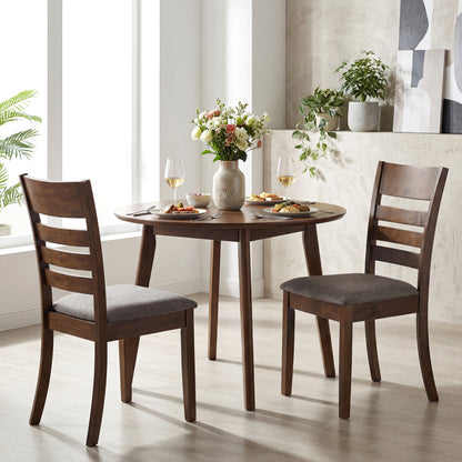 Wooden Dining Chairs Set Of 2, Upholstered Kitchen Chairs, Brown Dining Chairs at Gallery Canada