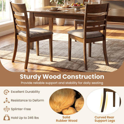 Wooden Dining Chairs Set Of 2, Upholstered Kitchen Chairs, Brown Dining Chairs at Gallery Canada