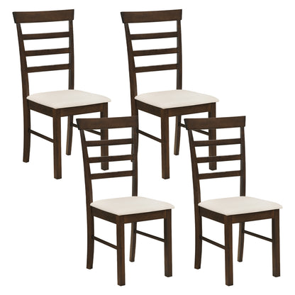 Ensemble de 4 chaises de salle à manger en bois, marron