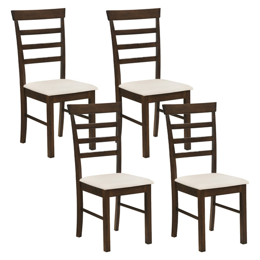 Wooden Dining Chairs Set of 4, Brown Dining Chairs Brown at Gallery Canada