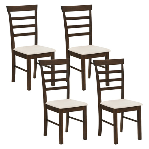 Wooden Dining Chairs Set of 4, Brown