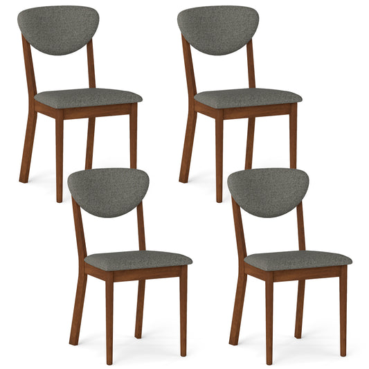 Wooden Dining Chairs Set of 4, Padded Seat, Gray Dining Chairs Gray at Gallery Canada