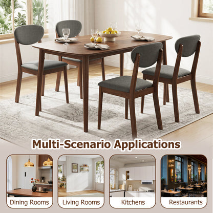 Wooden Dining Chairs Set of 4, Padded Seat, Gray Dining Chairs at Gallery Canada