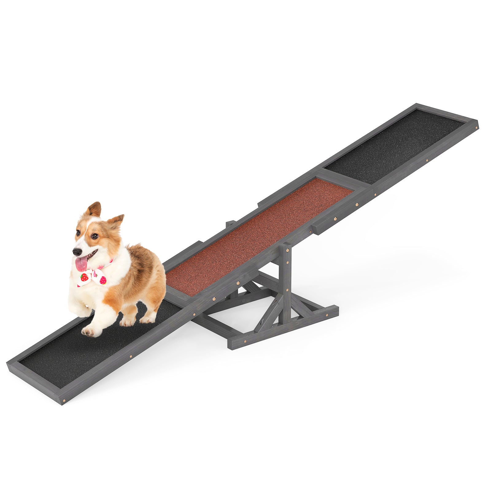 Wooden Dog Agility Seesaw Dog Outdoor Run Game Toy for Obstacle Courses, Gray Dog Supplies at Gallery Canada