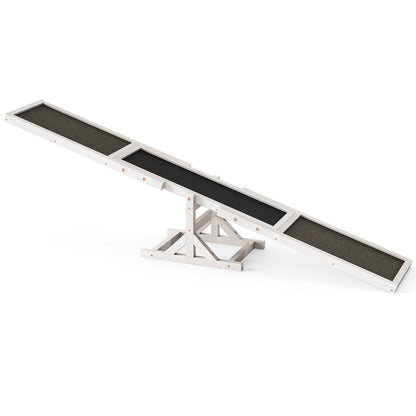 Wooden Dog Agility Seesaw Dog Outdoor Run Game Toy for Obstacle Courses, White Dog Supplies White at Gallery Canada