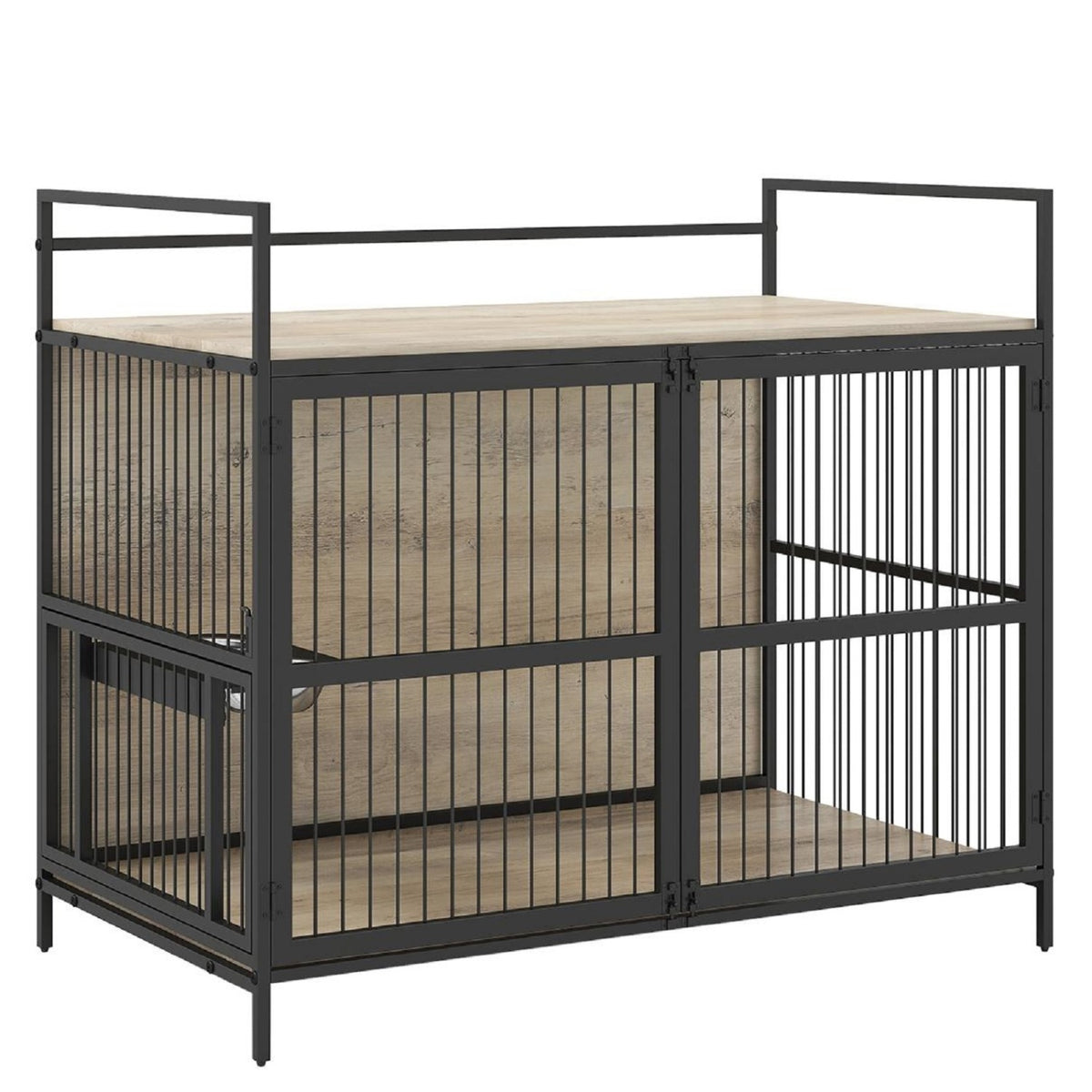 Wooden Dog Crate Furniture, Medium, Gray