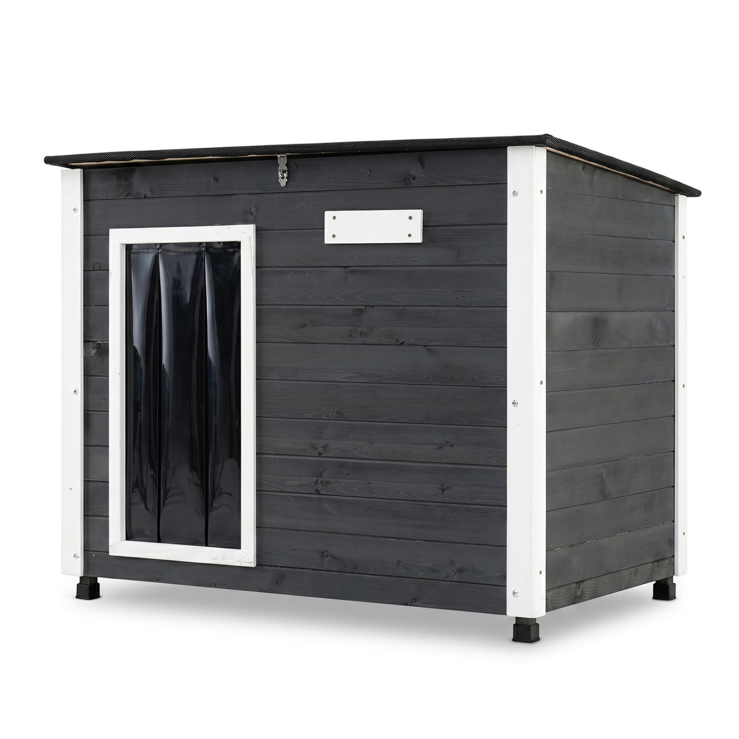 Wooden Dog House Outdoor, Natural Spruce Wood, Removable Floor, Openable Roof, S