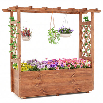 Wooden Elevated Planter Raised Garden Bed, Orange Raised Garden Beds Orange at Gallery Canada