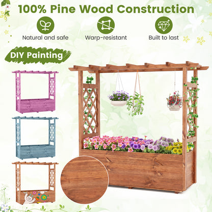 Wooden Elevated Planter Raised Garden Bed, Orange Raised Garden Beds at Gallery Canada