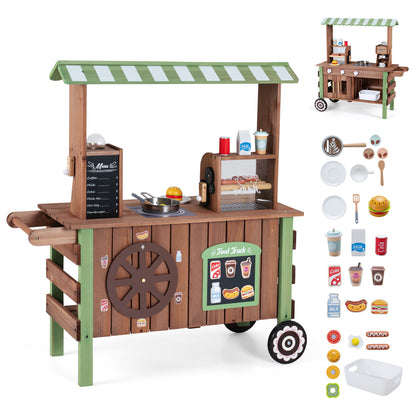 Wooden Grocery Store Playset, Large Wheels